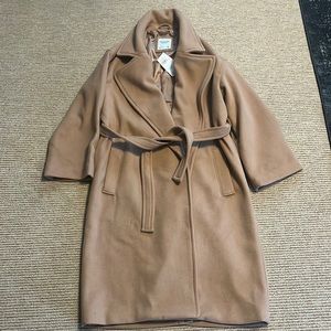 Abercrombie wool blend belted coat